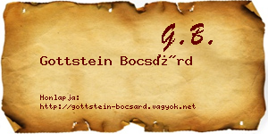 Gottstein Bocsárd névjegykártya